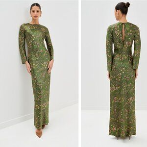 VERONICA BEARD Gemma floral-print silk-blend satin maxi dress
